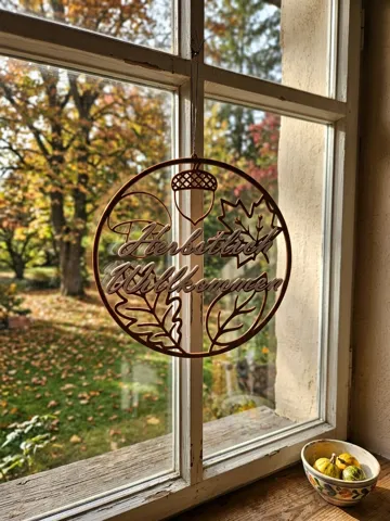 Accesorio para impresora 3D: Türkranz Türdeko Herbstlich Willkommen — vista de referencia 3