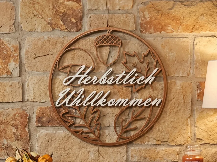 Accesorio para impresora 3D: Türkranz Türdeko Herbstlich Willkommen. Referencia del modelo original.