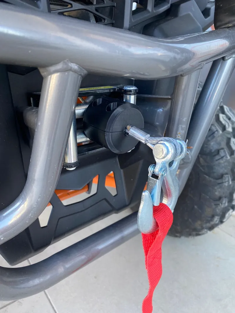 ATV winch stopper
