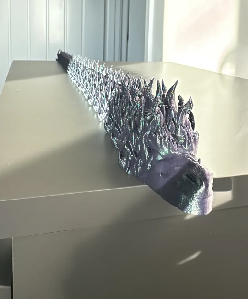 Large articulated fire themed dragon - Free 3D Print Model - MakerWorld