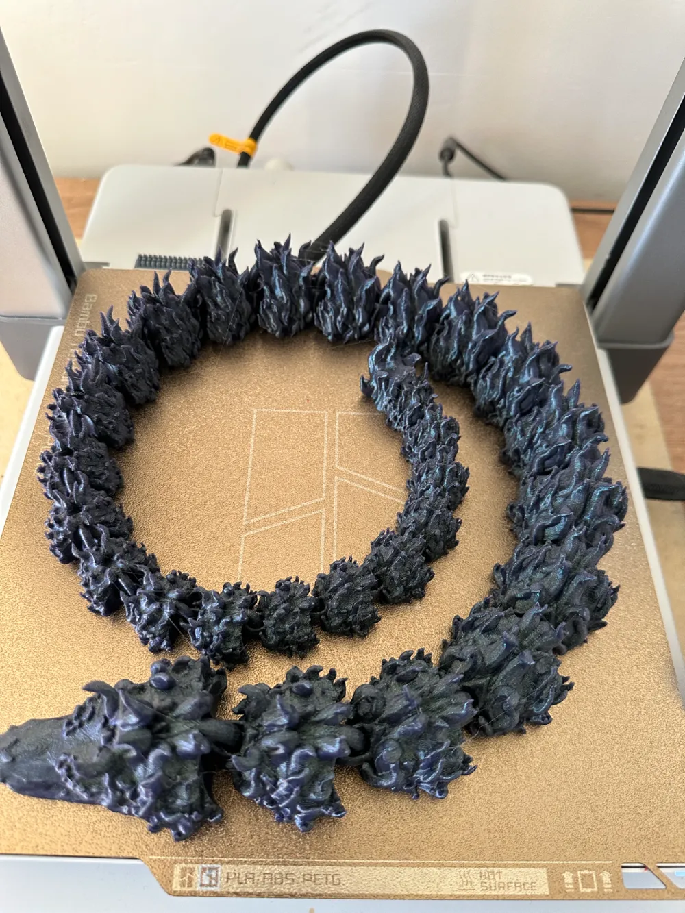 Large articulated fire themed dragon - Free 3D Print Model - MakerWorld
