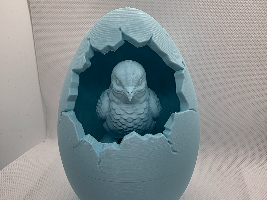 easter egg with chick inside
