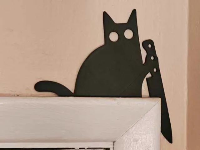 Knife Cat Door Topper