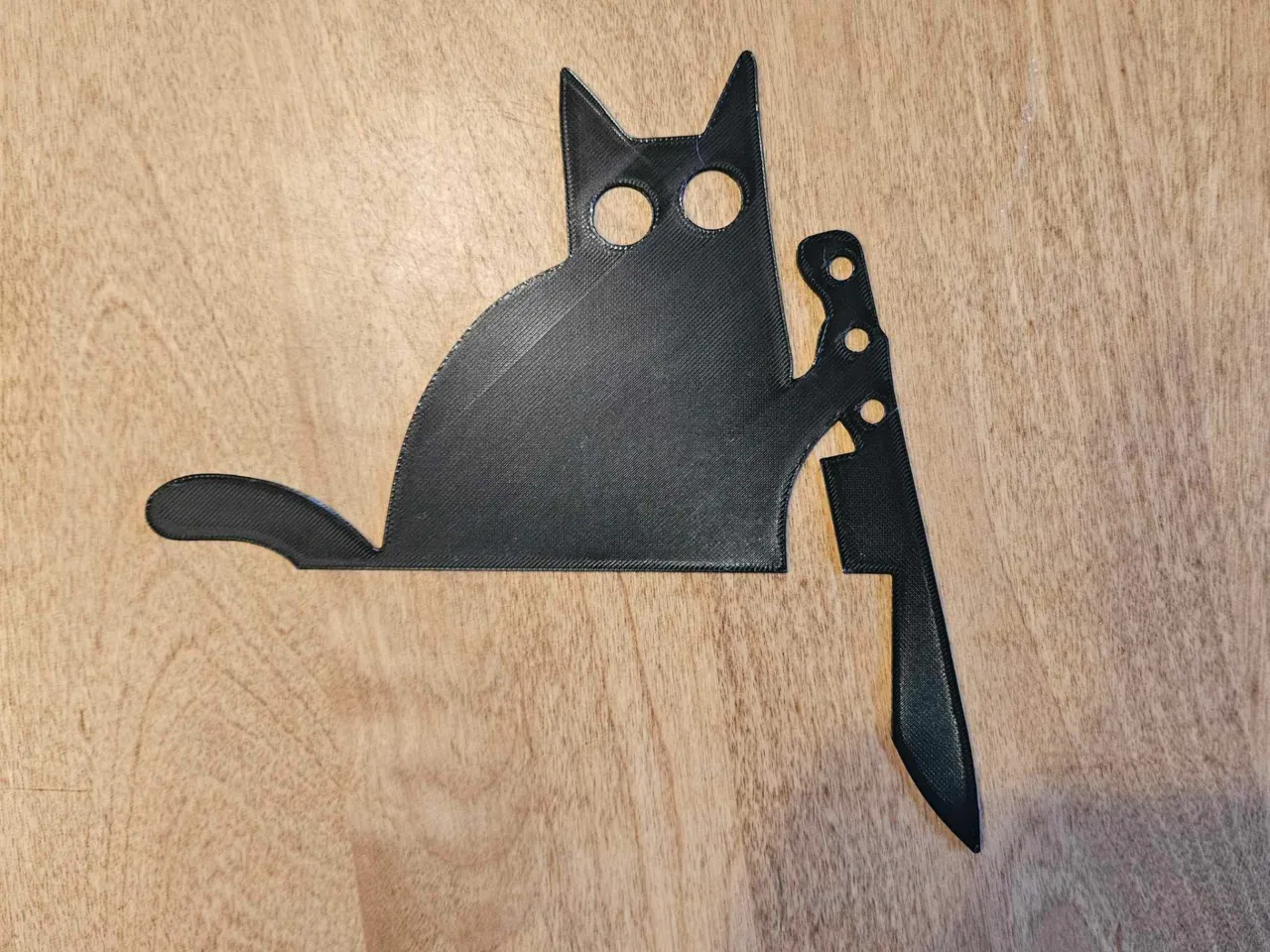 Knife Cat Door Topper view 2