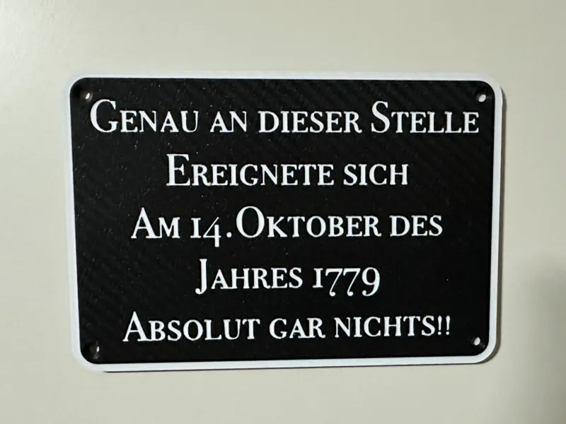 Lustiges Deko-Schild (14. Oktober 1779) byOrteip83