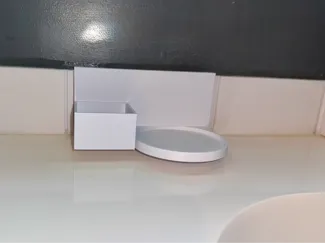 Bathroom Modular Backsplash Soap Dish and Bin