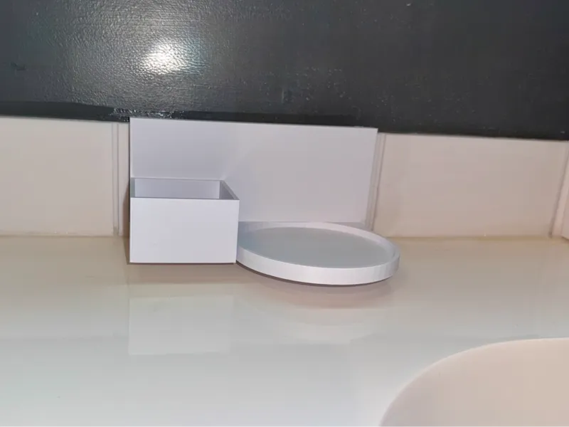 Bathroom Modular Backsplash Soap Dish and Bin