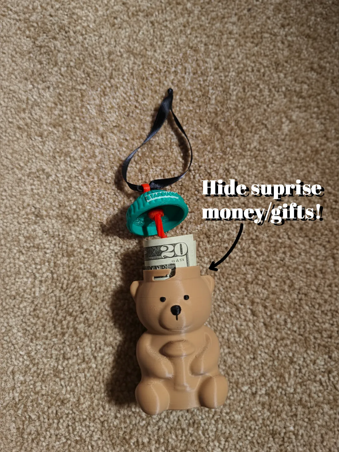 STARBUCKs Bearista Ornament/Keychain w/SecretStash view 4
