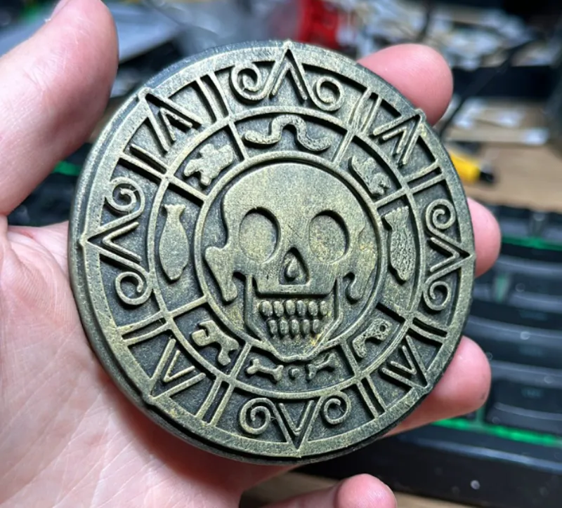 Aztec Pirate coin, with NFC tag slot.