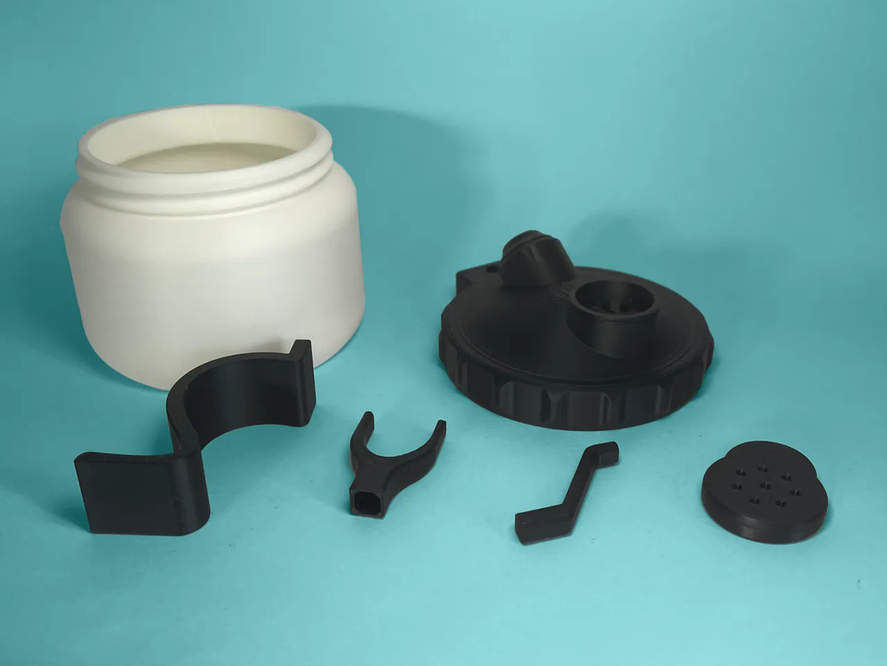Airbrush Cleaning Pot + Stand view 2