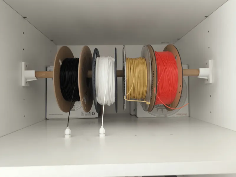 Spool rod holder for IKEA Metod cabine