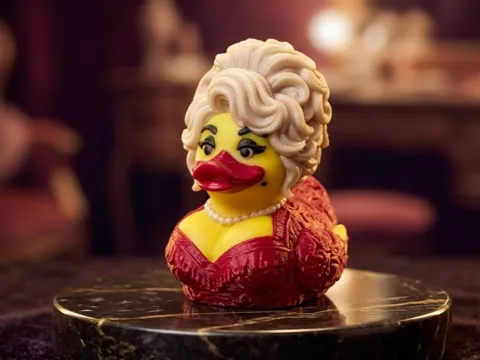 Letrero o emblema decorativo: Ducky Parton Inspired Duck, Singer, Cruise jeep — referencia de MakerWorld