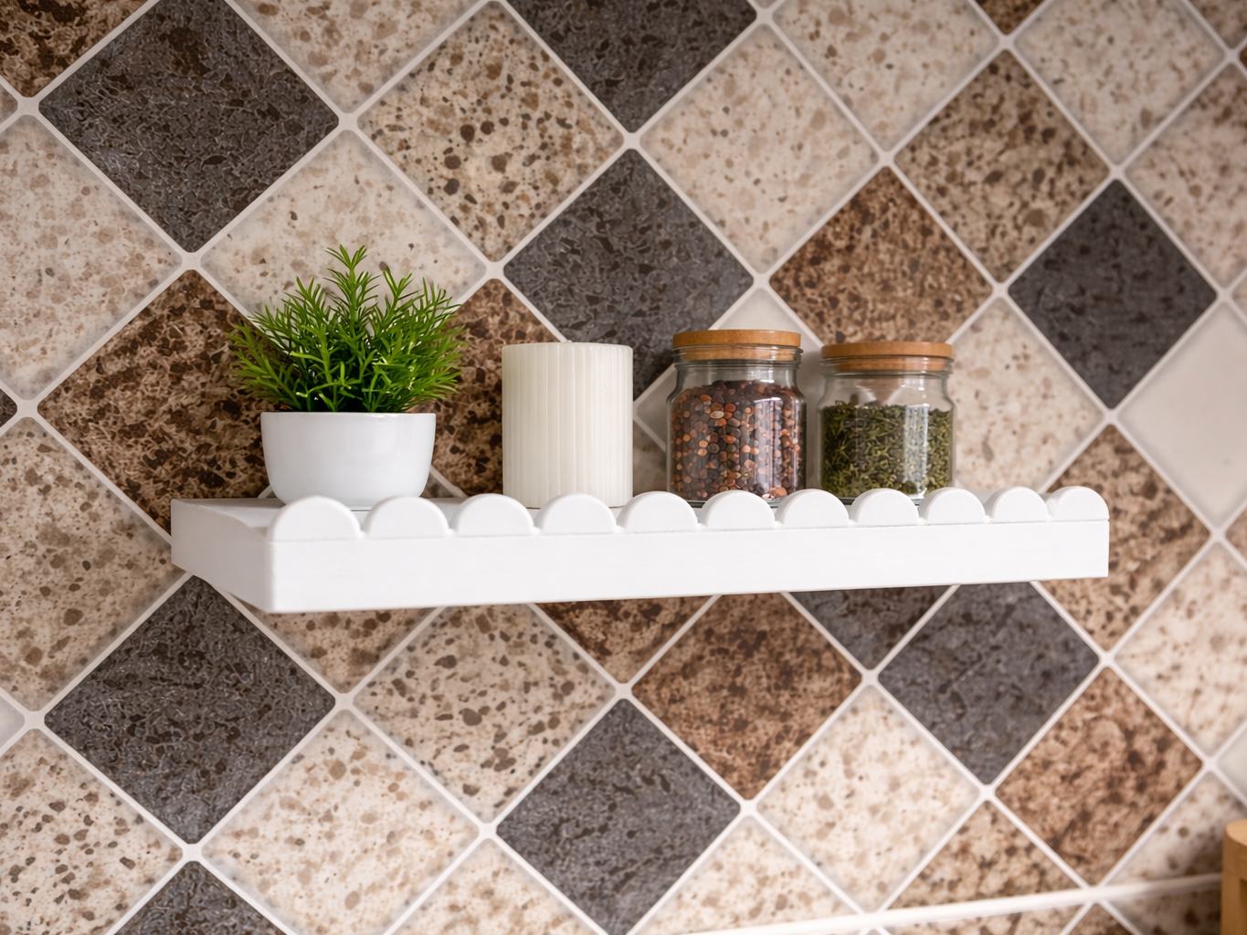 Minimal Wall Shelf – Glue or Screw Mount