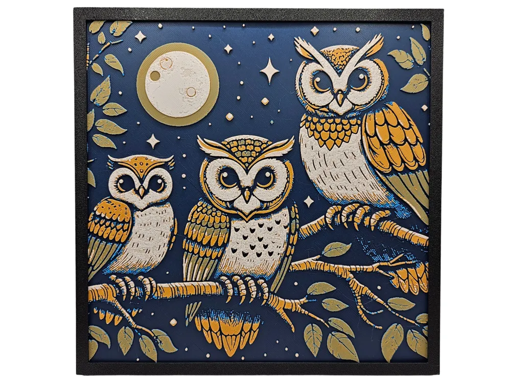 Owl Family Trio