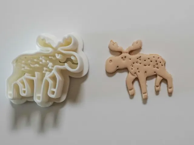 Moose Polymer Clay Cutter Earrings Necklaces