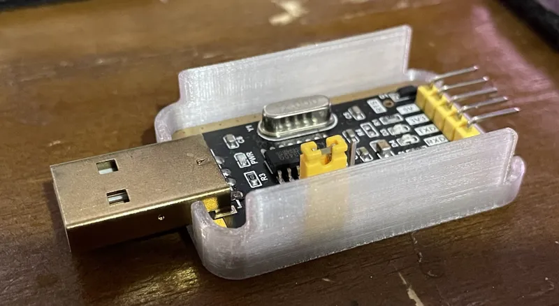 Open frame case for generic UART to USB dongle