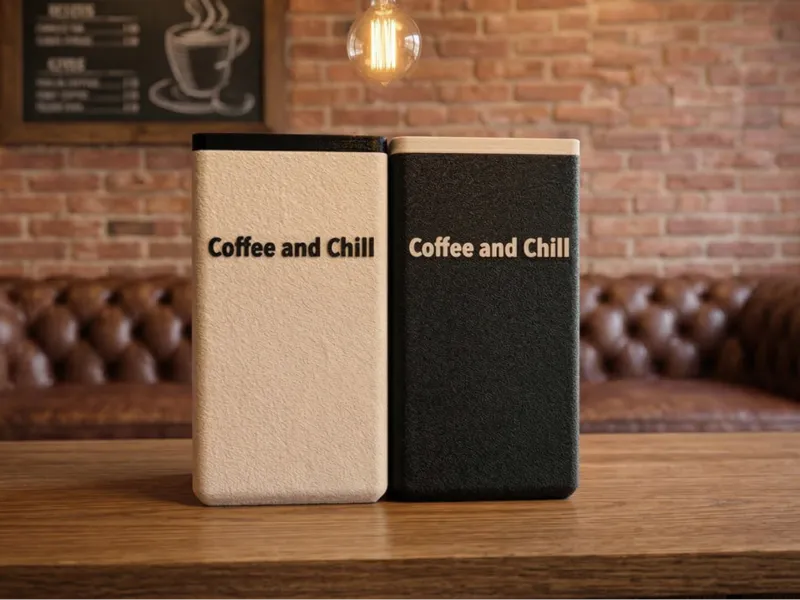 Caja para café Coffee and Chill con tapa magnética