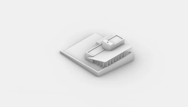 Frank Lloyd Wright Seth Peterson Cottage model 1:100