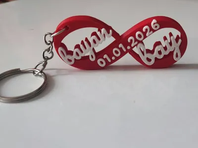 Custom Infinity Keychain | Name & Date