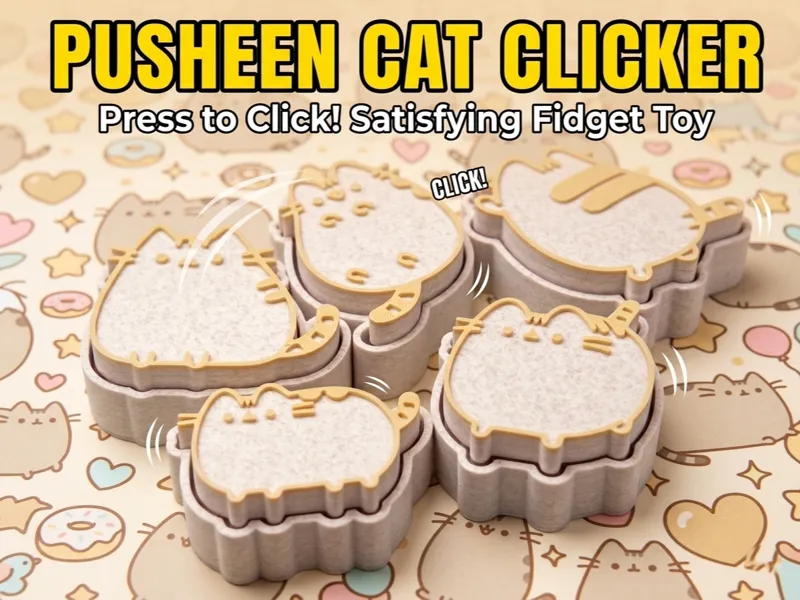 Pusheen Cat Fidget Clickers (5 Designs)