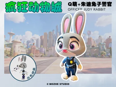 Zootopia Chibi Judy Hopps, Police Officer (No AMS required)