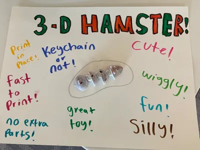 hamster wiggly keychain