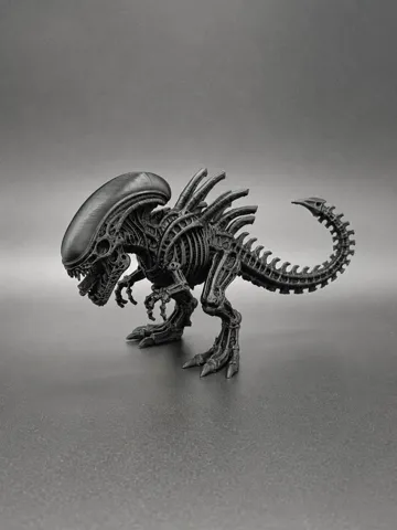 Modelo para impresión 3D: Biomechanical Alien Xenomorph T-Rex — vista de referencia 2