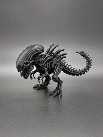 Modelo para impresión 3D: Biomechanical Alien Xenomorph T-Rex — vista de referencia 4