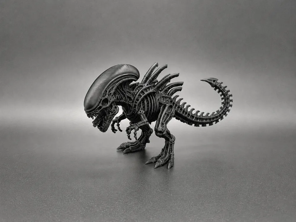 Modelo para impresión 3D: Biomechanical Alien Xenomorph T-Rex. Referencia del modelo original.