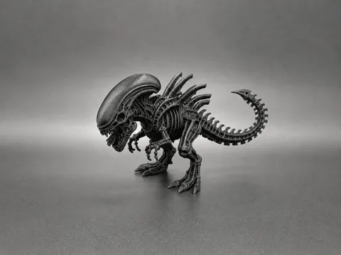 Modelo para impresión 3D: Biomechanical Alien Xenomorph T-Rex — referencia de MakerWorld