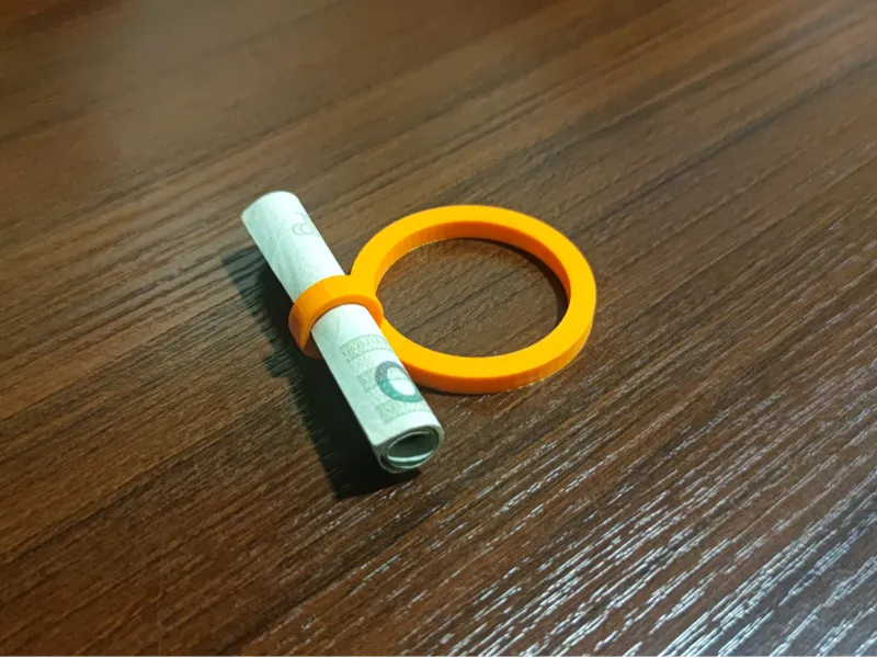 ring on bottle with letter or cash