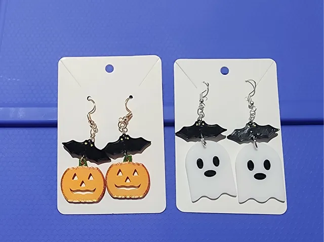 Halloween Earrings Bat Ghost Pumpkin