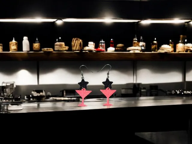 Martini star earrings