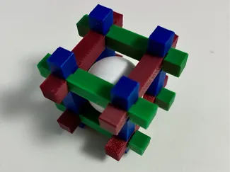 Caged Ball Puzzle - Multicolored 13 pc puzzle