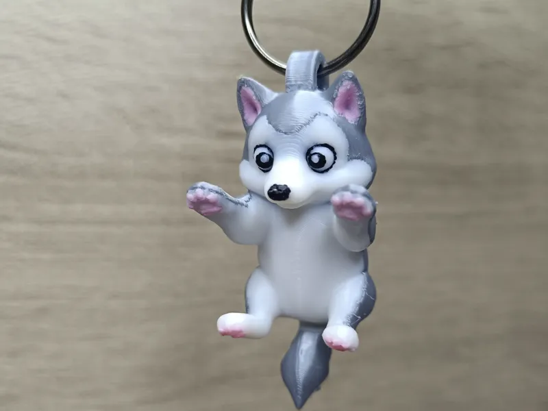 Cute Wolf Keychain