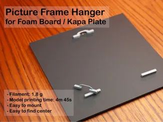 Picture Frame Hanger for Foam Board / Kapa Plate
