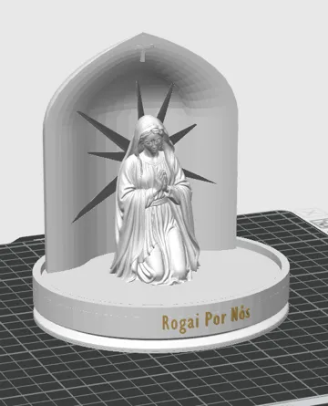 Soporte: Virgin Mary Rosary Holder – No Supports — vista de referencia 3