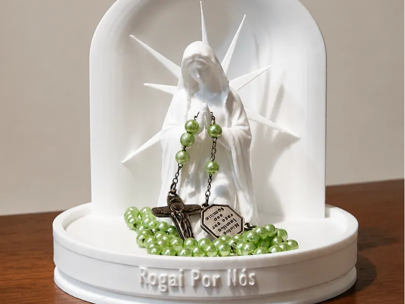 Soporte: Virgin Mary Rosary Holder – No Supports. Referencia del modelo original.
