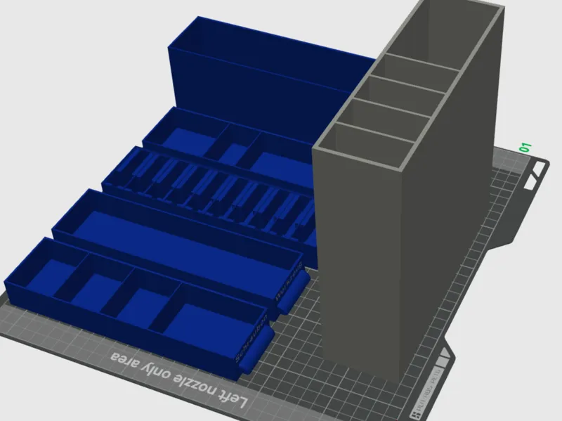 Modularer Schubladentower für H2D Zubehör