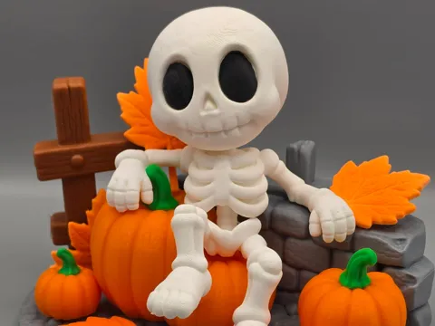 Adorno temático: Bone Appétit: Lounging in the Pumpkin Patch — referencia de MakerWorld