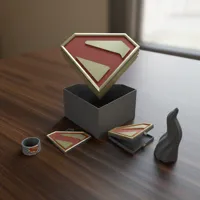 Coffret Superman - boite, porte-cles et medaillon — photo 2