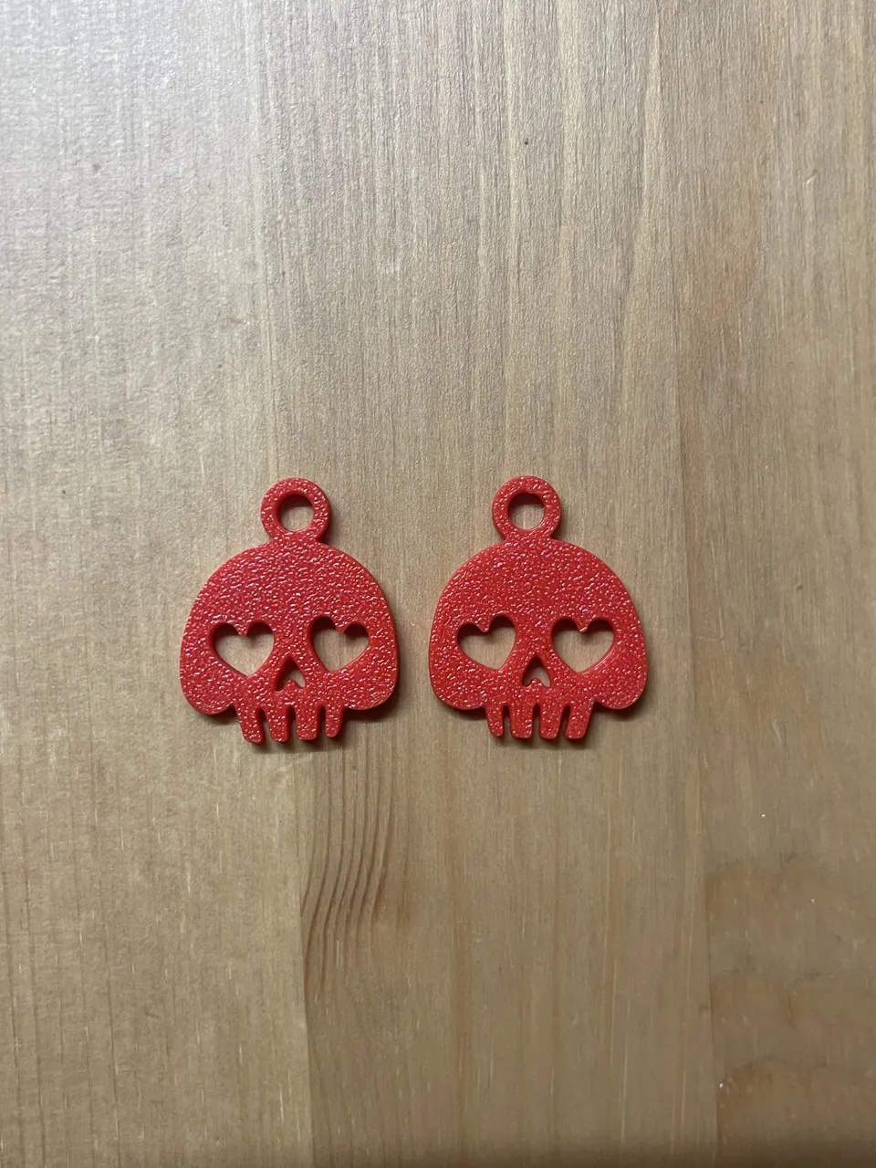 Heart Skull Heart Eye Earrings view 2