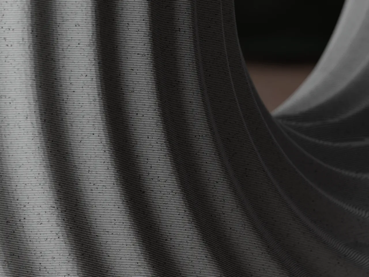 Modern minimalistic Vase U shaped view 3