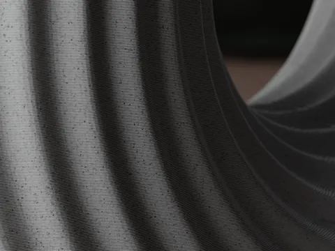 Modern minimalistic Vase U shaped view 3