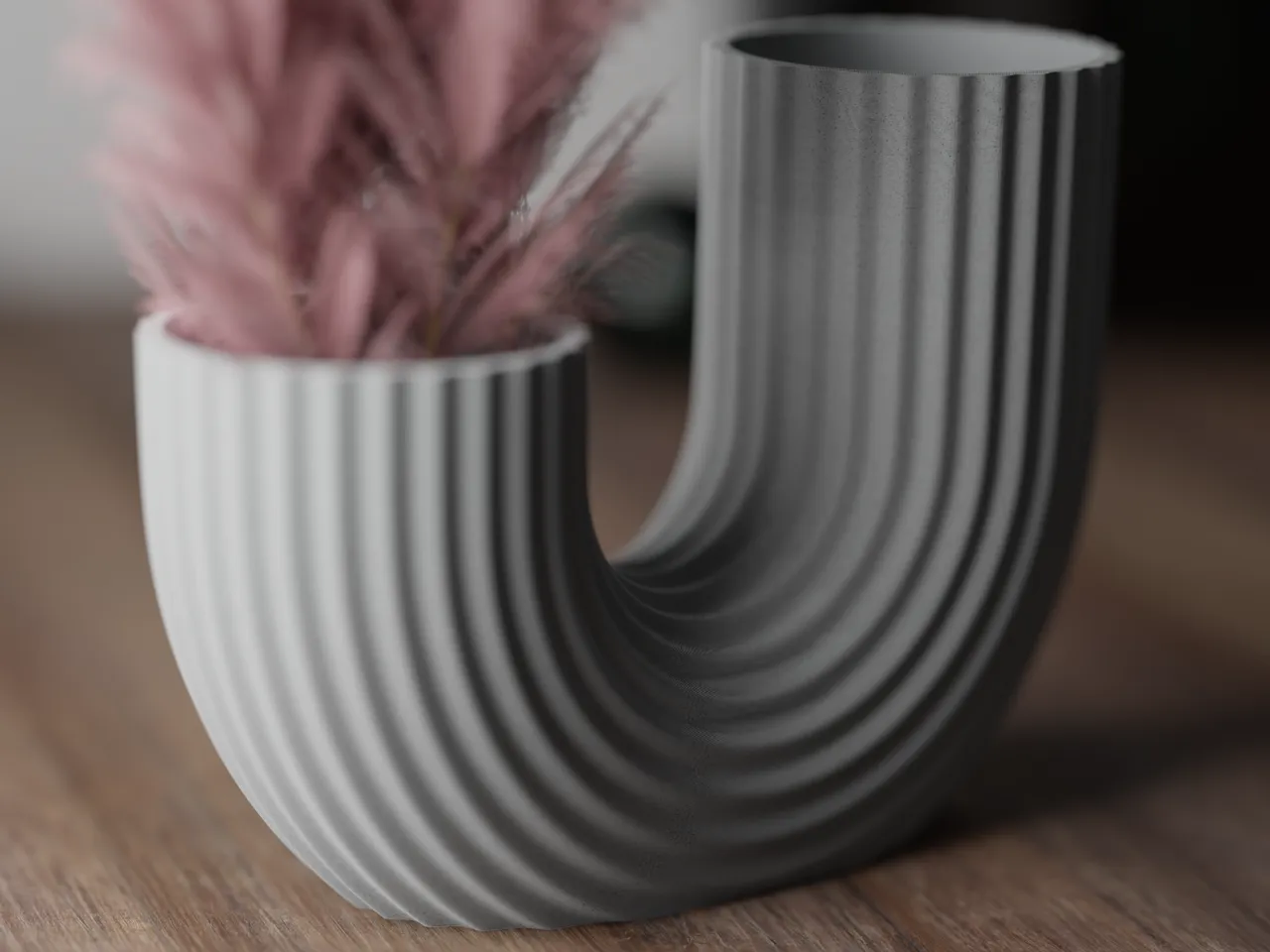 Modern minimalistic Vase U shaped view 4