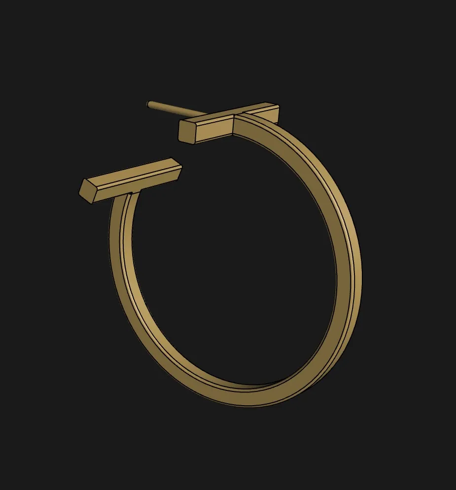 Tiffany T Hoop Earrings view 2