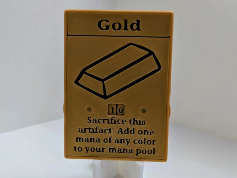 Gold MTG Token; 0 to 99 Counter