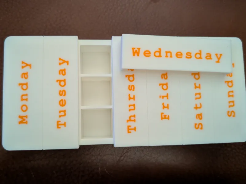 Pill Box with 3 slots per day