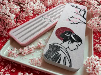 Sakura Chopsticks Case with Geisha