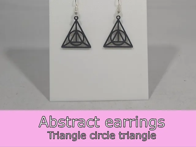 Abstract earrings - triangle circle triangle